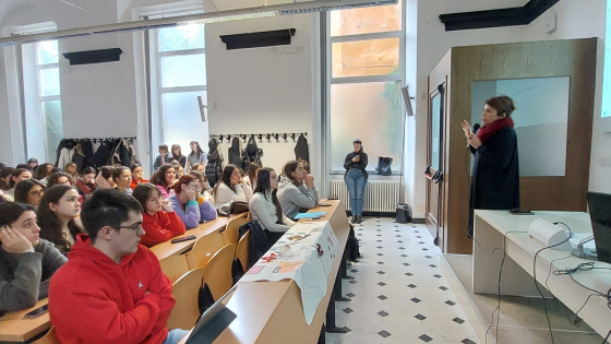 Foto di un'aula in cui sono stati svolti i laboratori