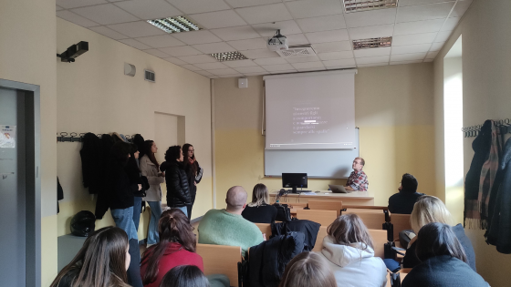 Foto di un'aula in cui sono stati svolti i laboratori